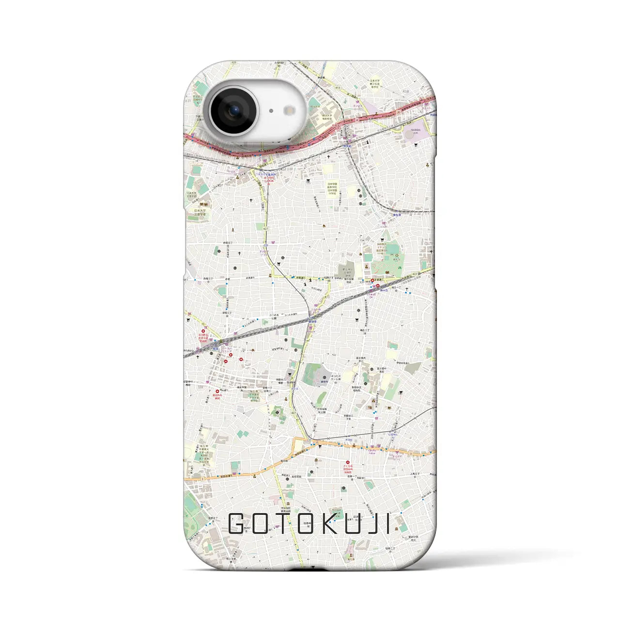 【豪徳寺(東京都)】地図柄iPhoneケース(バックカバータイプ)