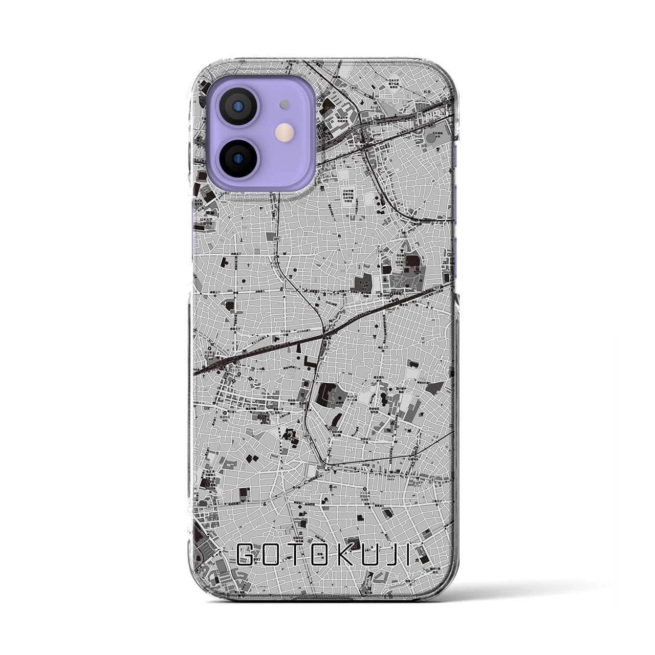 【豪徳寺(東京都)】地図柄iPhoneケース(クリアタイプ)