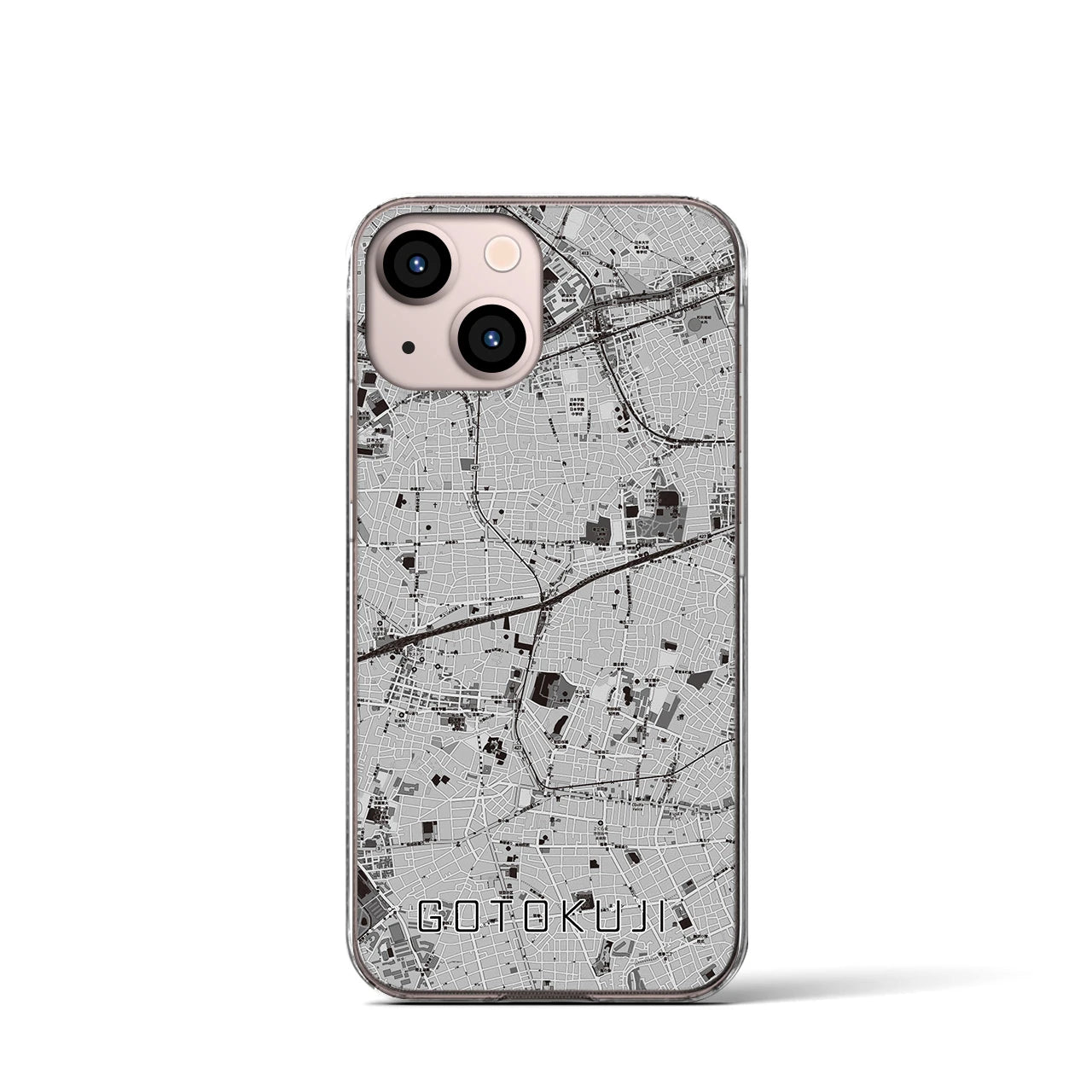 【豪徳寺(東京都)】地図柄iPhoneケース(クリアタイプ)