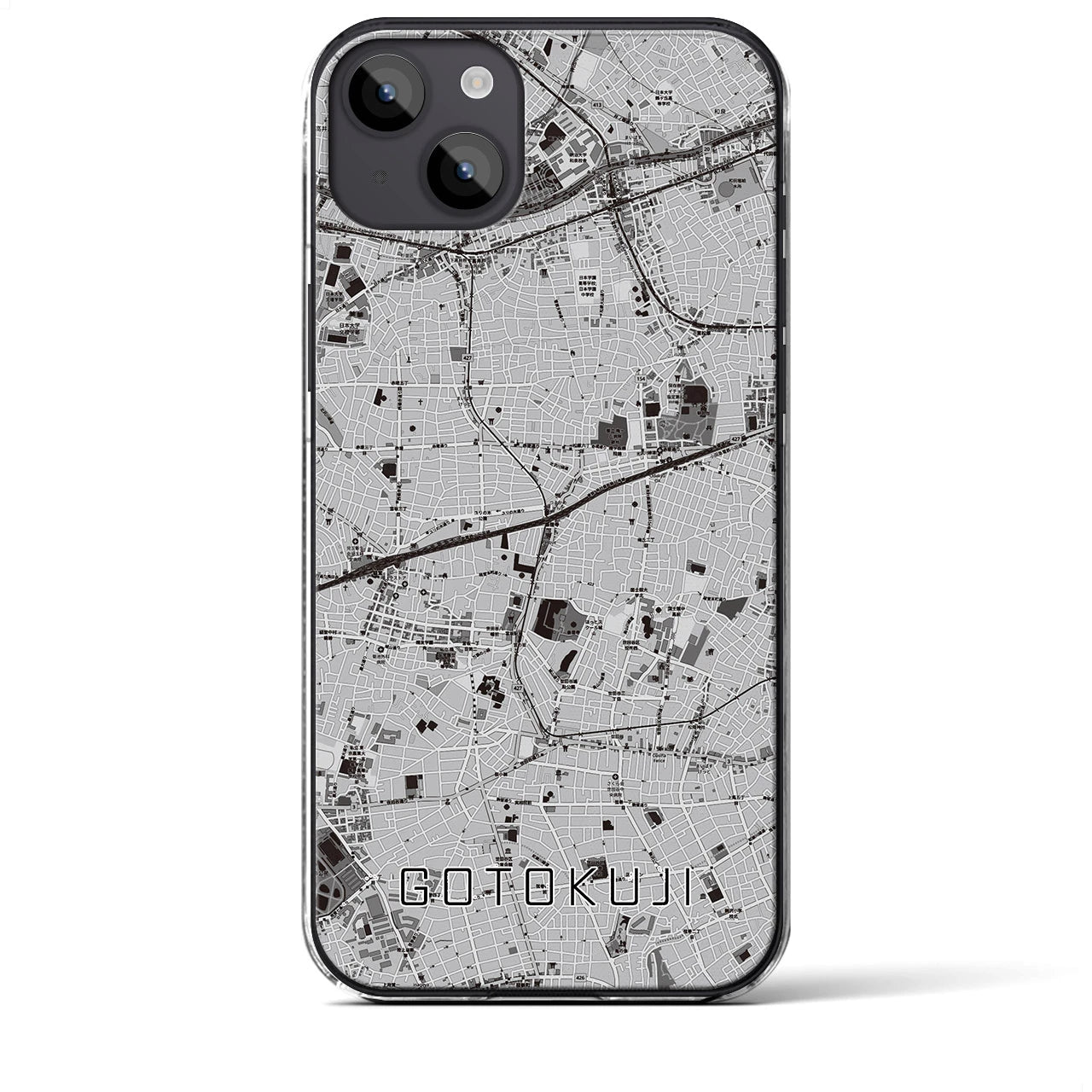 【豪徳寺(東京都)】地図柄iPhoneケース(クリアタイプ)