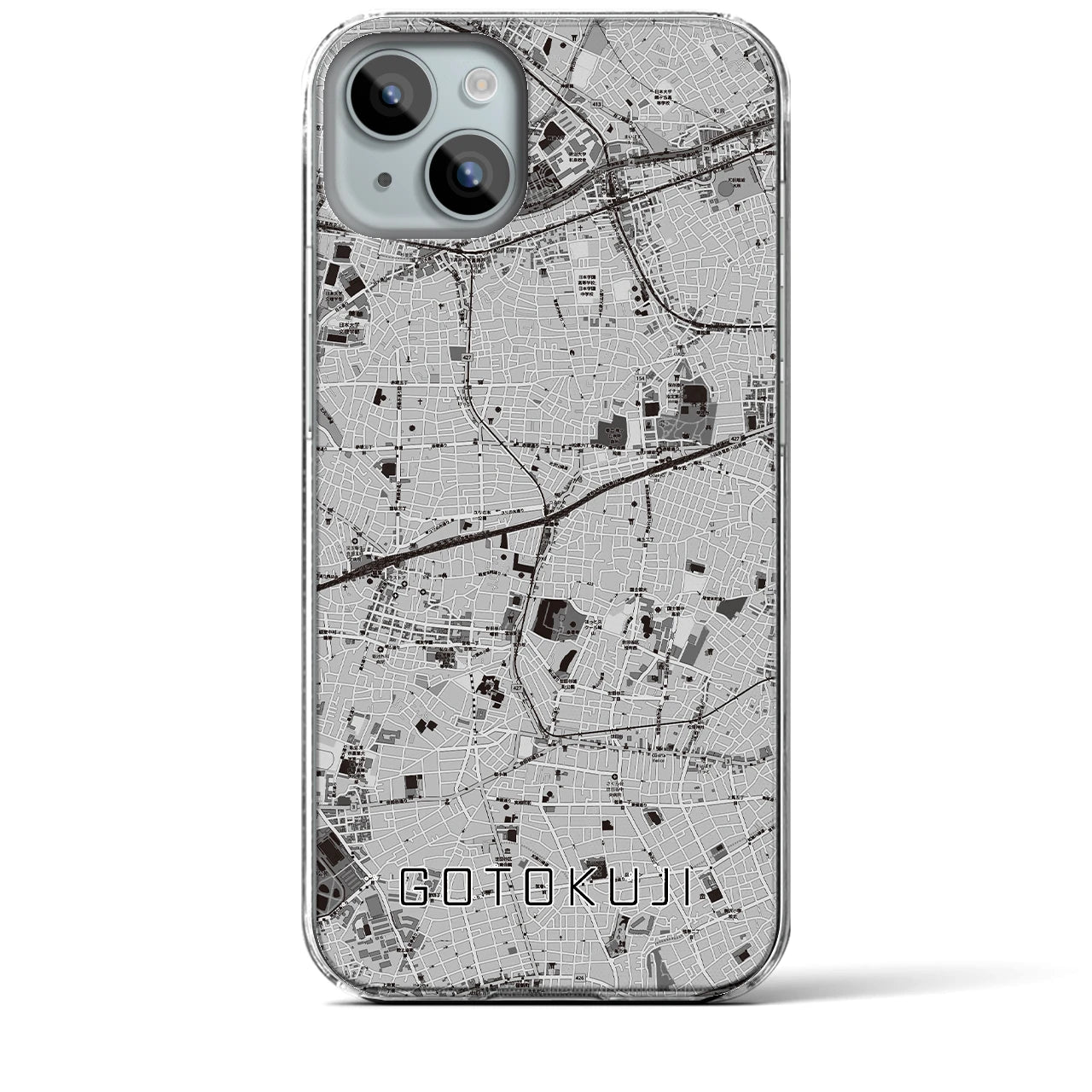 【豪徳寺(東京都)】地図柄iPhoneケース(クリアタイプ)