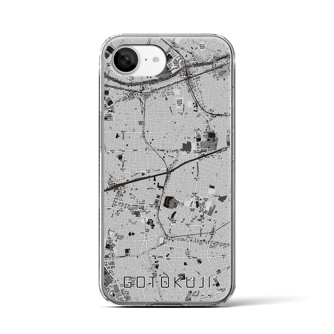 【豪徳寺(東京都)】地図柄iPhoneケース(クリアタイプ)