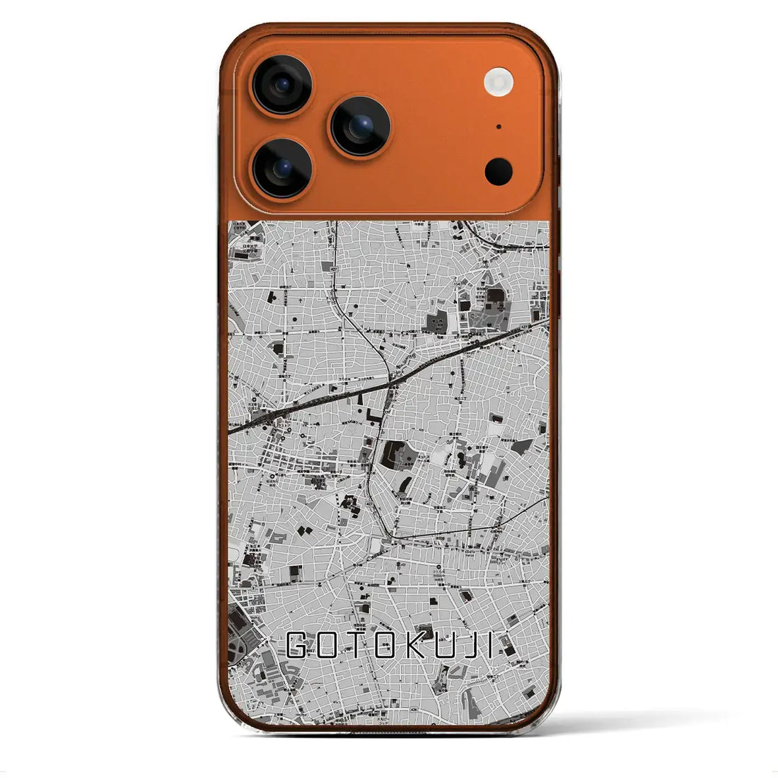 【豪徳寺(東京都)】地図柄iPhoneケース(クリアタイプ)