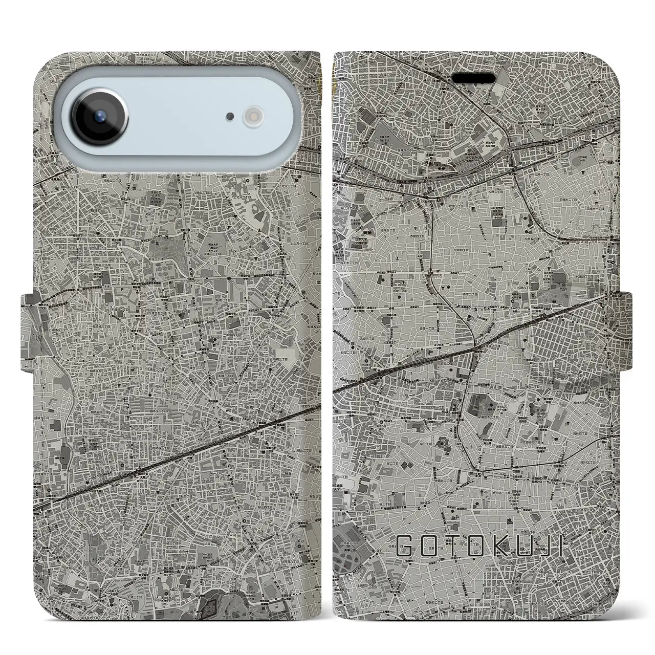 【豪徳寺(東京都)】地図柄iPhoneケース(手帳タイプ)