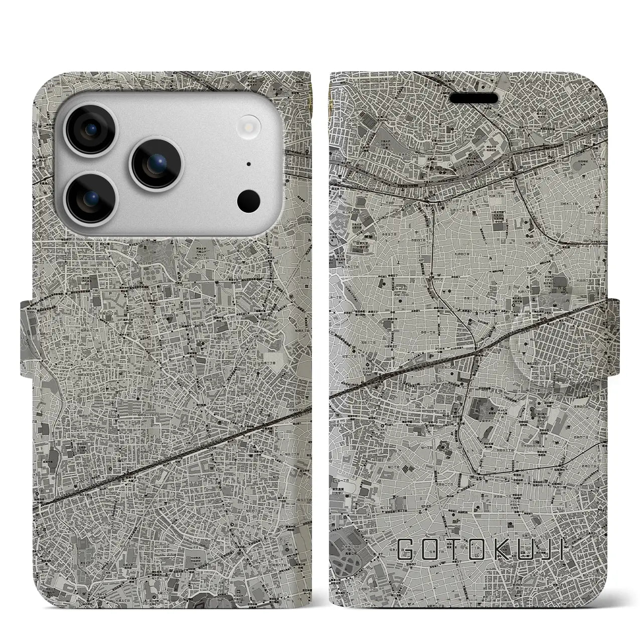 【豪徳寺(東京都)】地図柄iPhoneケース(手帳タイプ)