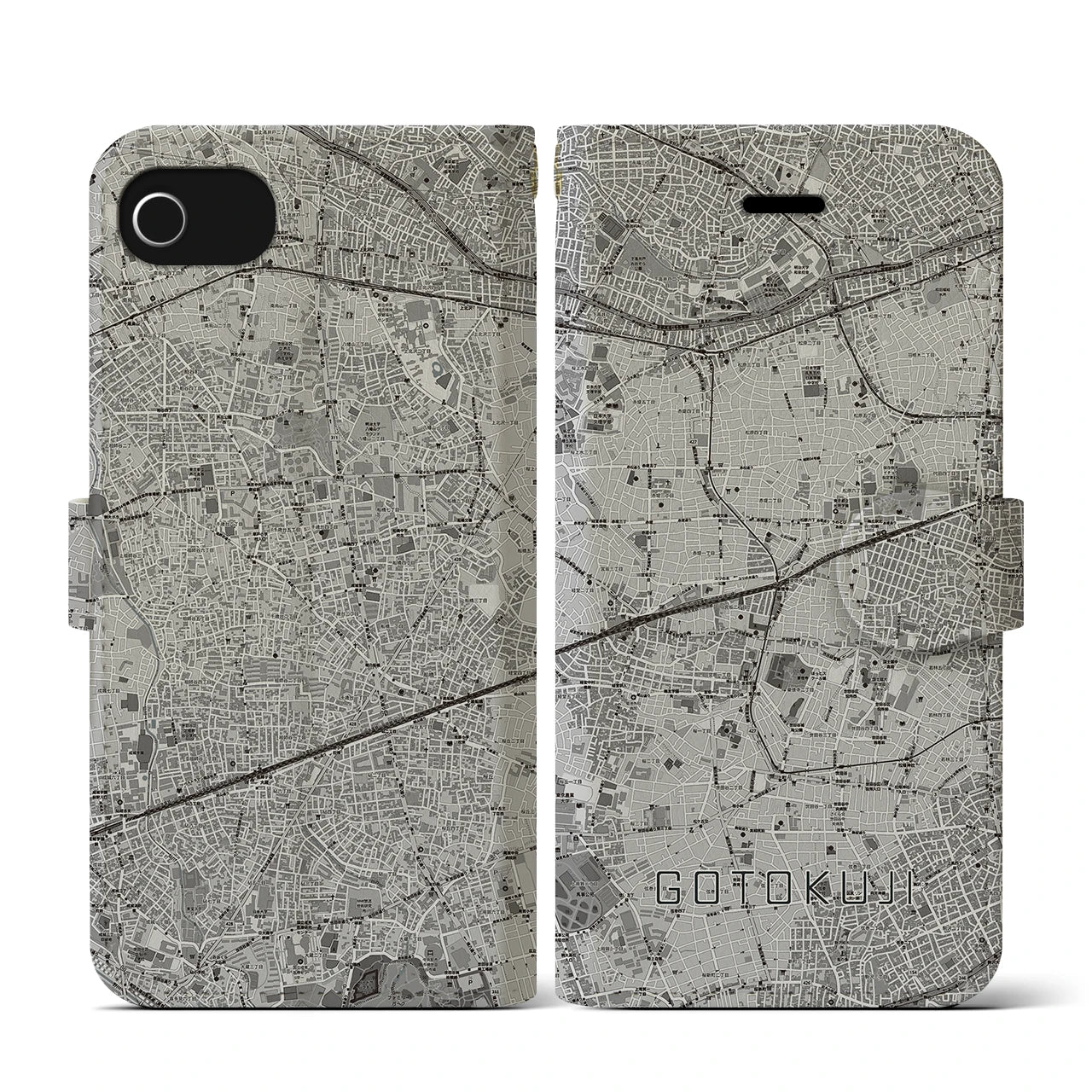 【豪徳寺(東京都)】地図柄iPhoneケース(手帳タイプ)