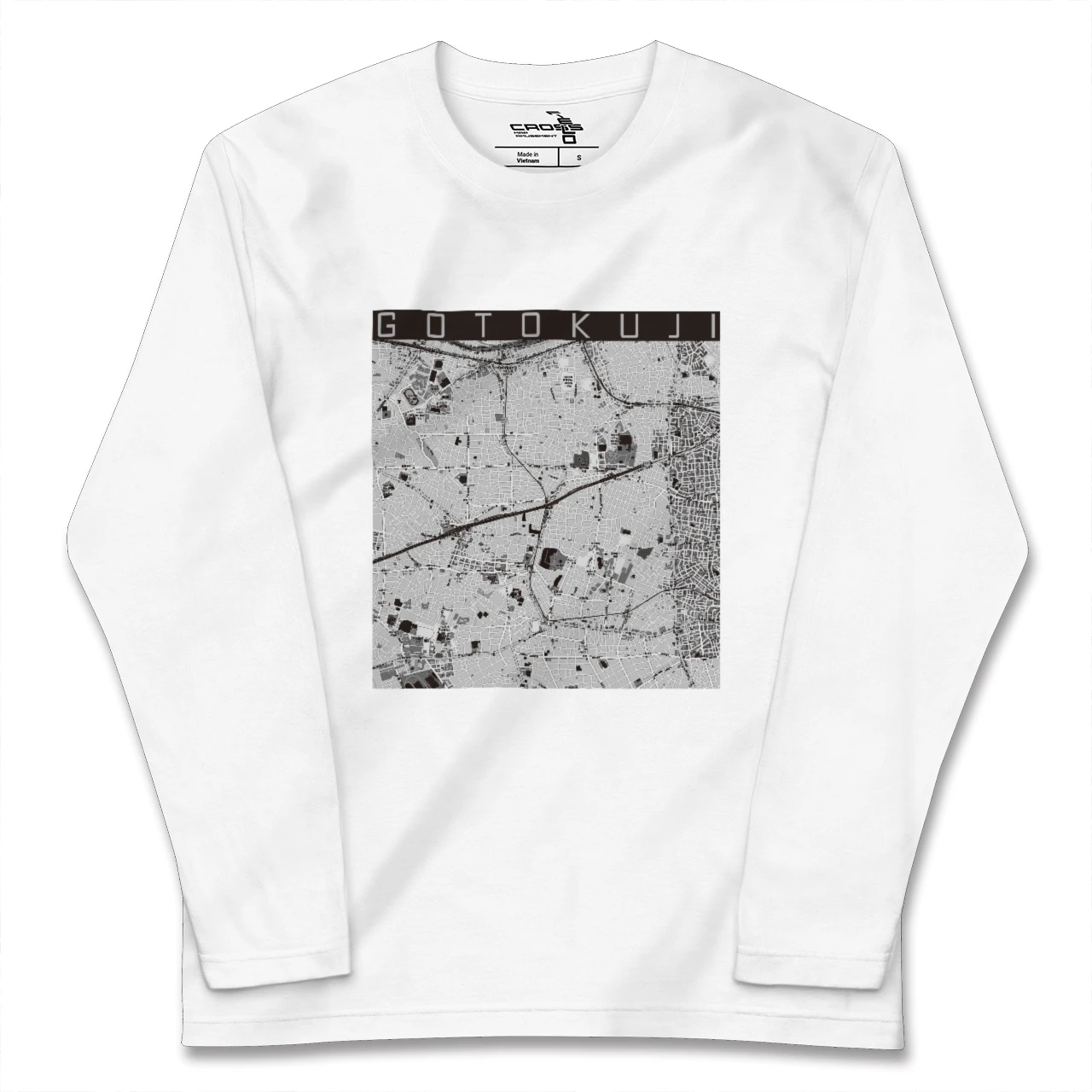 【豪徳寺(東京都)】地図柄ロングスリーブTシャツ