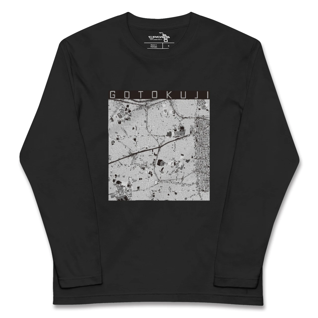 【豪徳寺(東京都)】地図柄ロングスリーブTシャツ