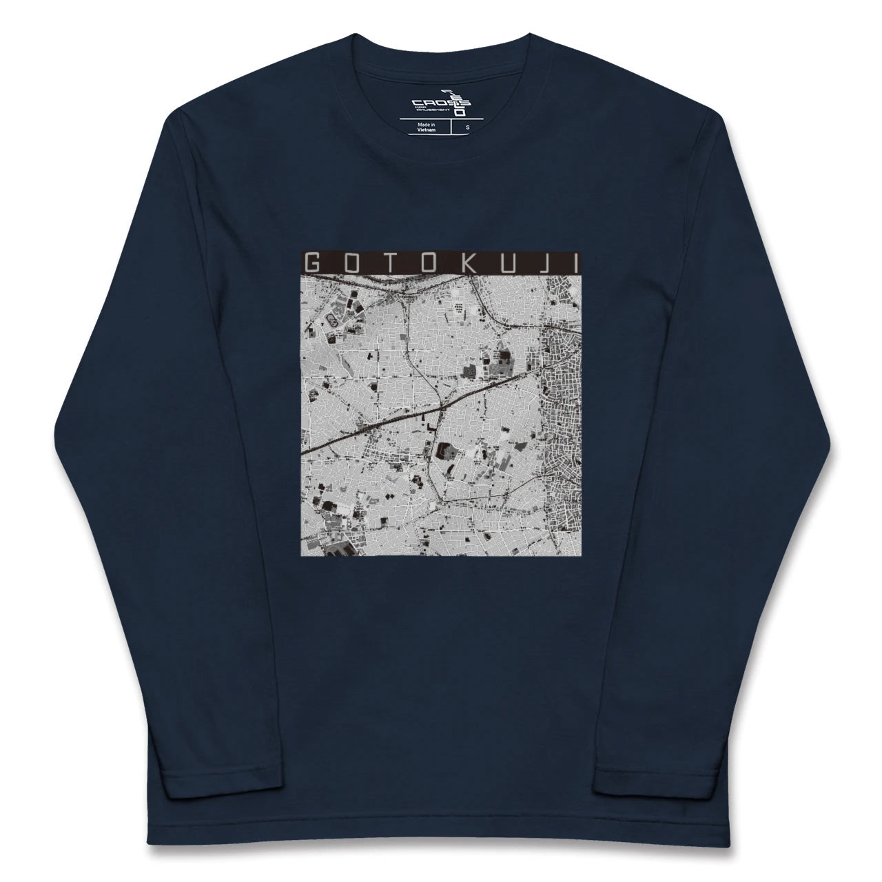 【豪徳寺(東京都)】地図柄ロングスリーブTシャツ