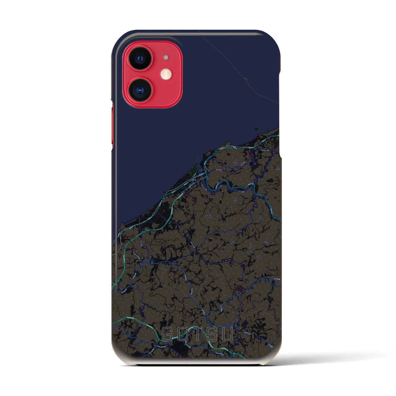 【江津(島根県)】地図柄iPhoneケース(バックカバータイプ)