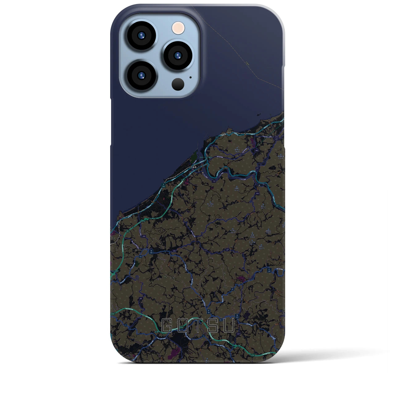 【江津(島根県)】地図柄iPhoneケース(バックカバータイプ)