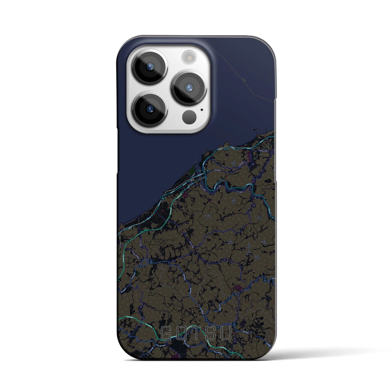 【江津(島根県)】地図柄iPhoneケース(バックカバータイプ)