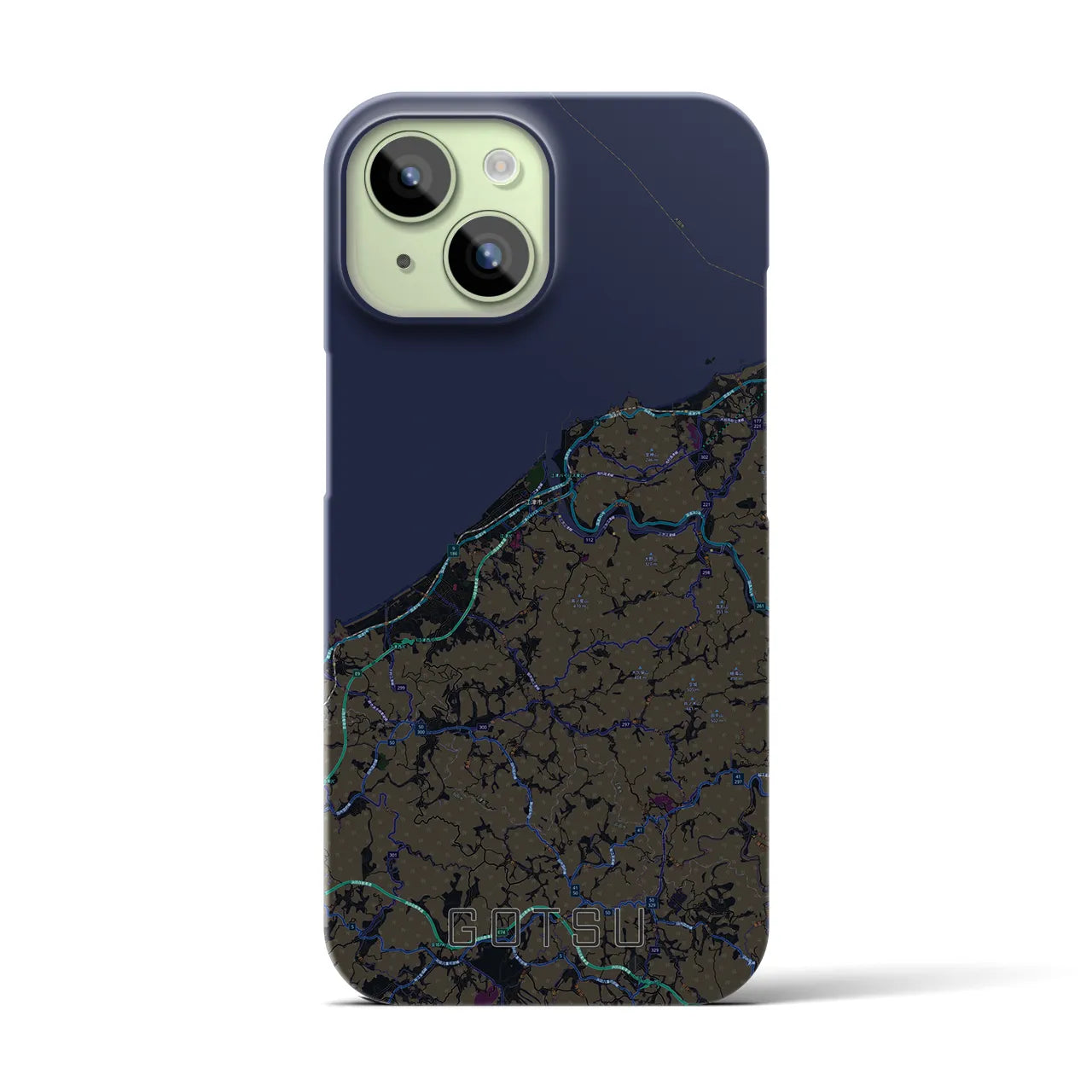 【江津(島根県)】地図柄iPhoneケース(バックカバータイプ)