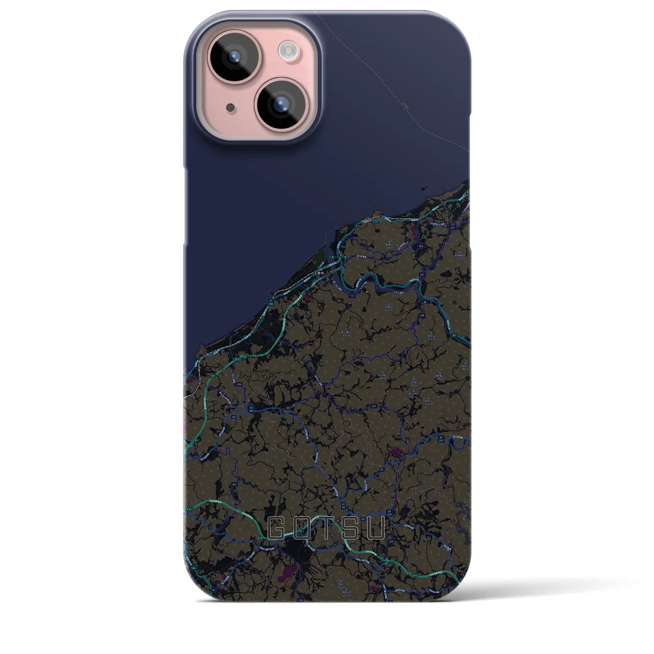 【江津(島根県)】地図柄iPhoneケース(バックカバータイプ)