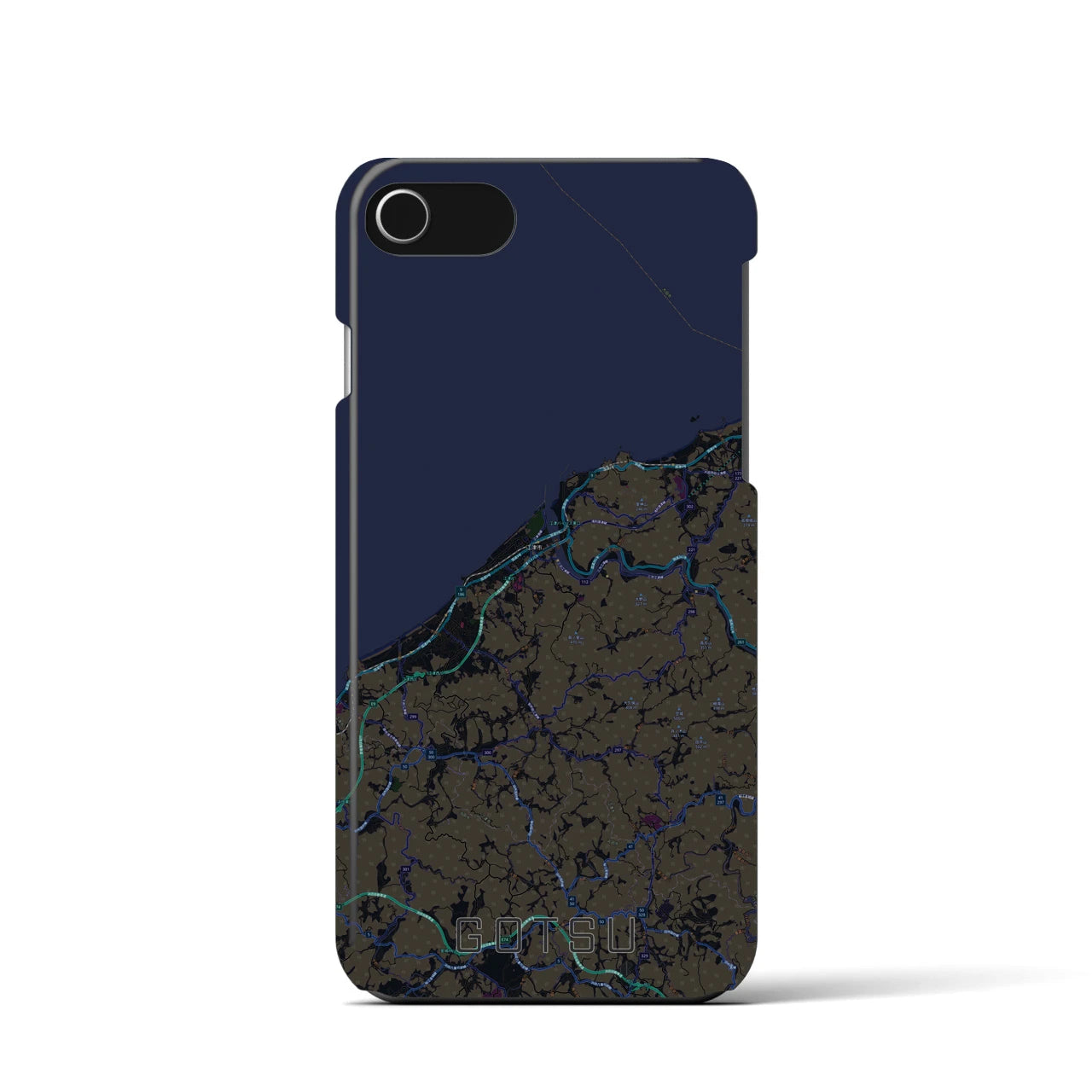 【江津(島根県)】地図柄iPhoneケース(バックカバータイプ)