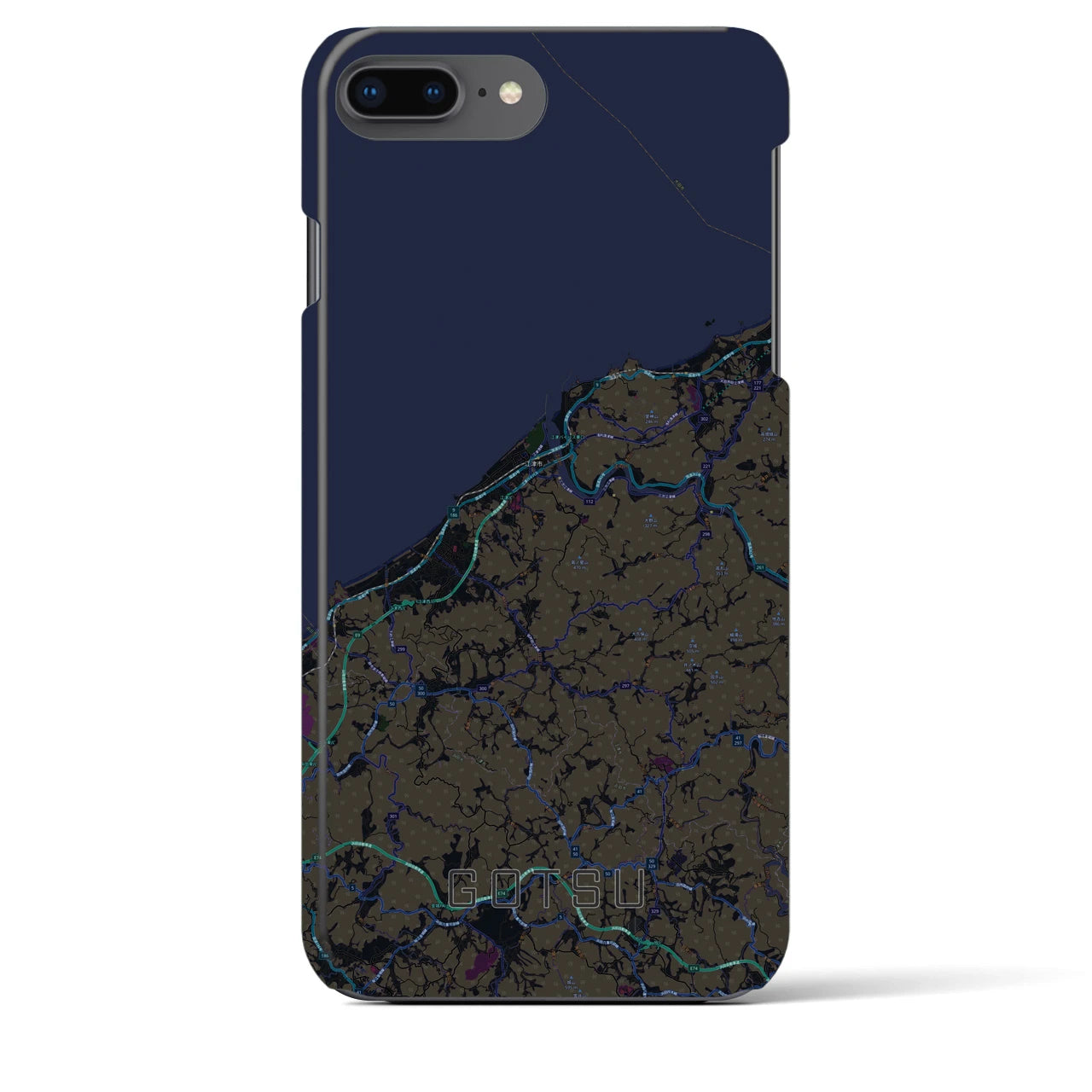 【江津(島根県)】地図柄iPhoneケース(バックカバータイプ)