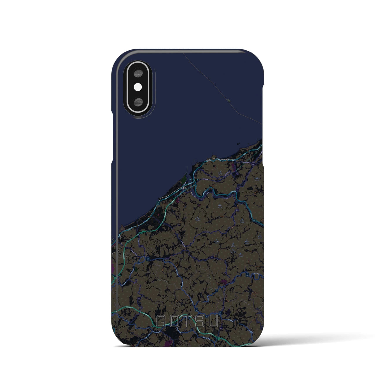 【江津(島根県)】地図柄iPhoneケース(バックカバータイプ)