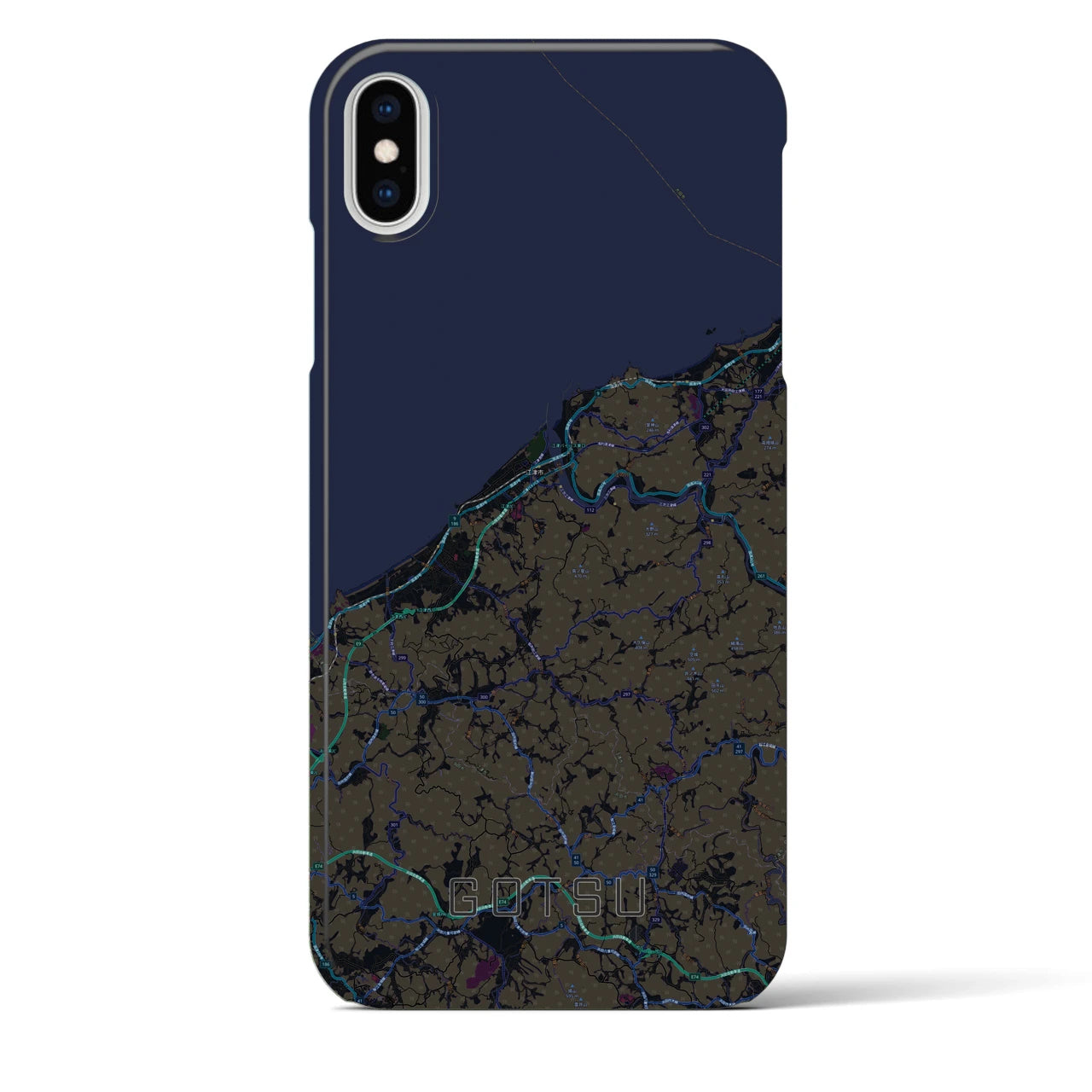 【江津(島根県)】地図柄iPhoneケース(バックカバータイプ)