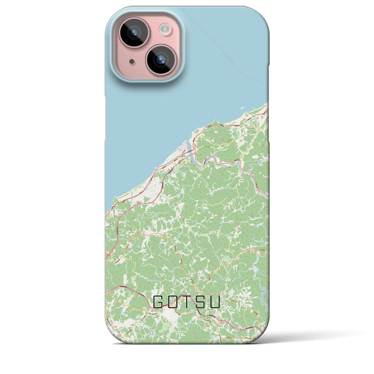 【江津(島根県)】地図柄iPhoneケース(バックカバータイプ)