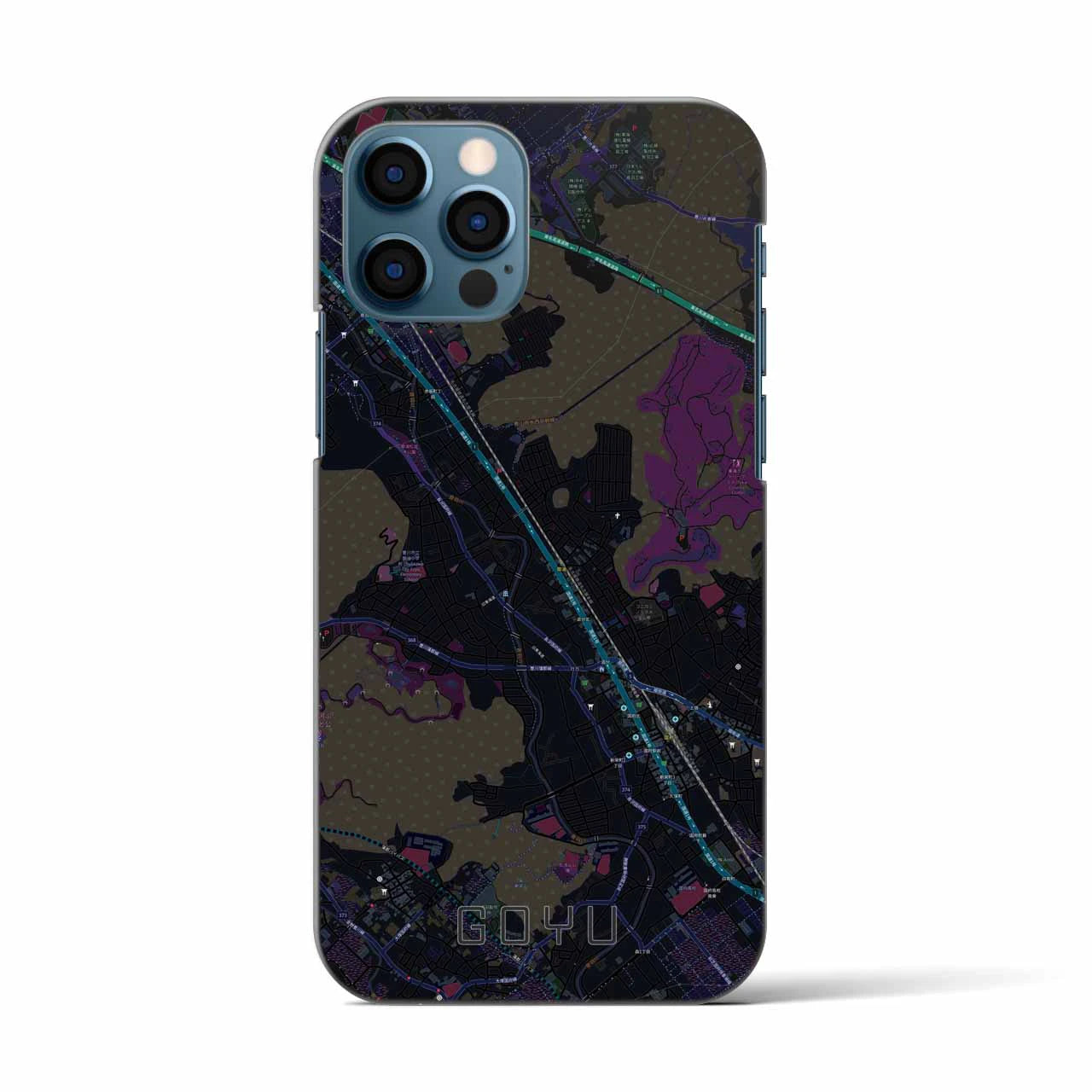 【御油(愛知県)】地図柄iPhoneケース(バックカバータイプ)