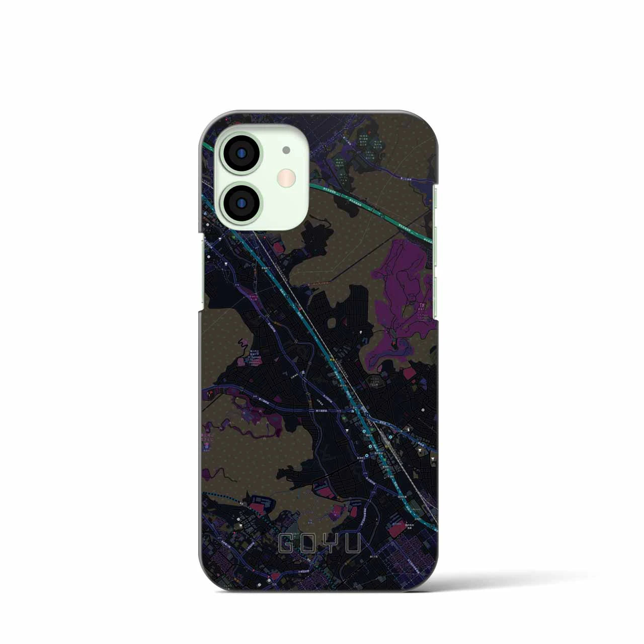 【御油(愛知県)】地図柄iPhoneケース(バックカバータイプ)