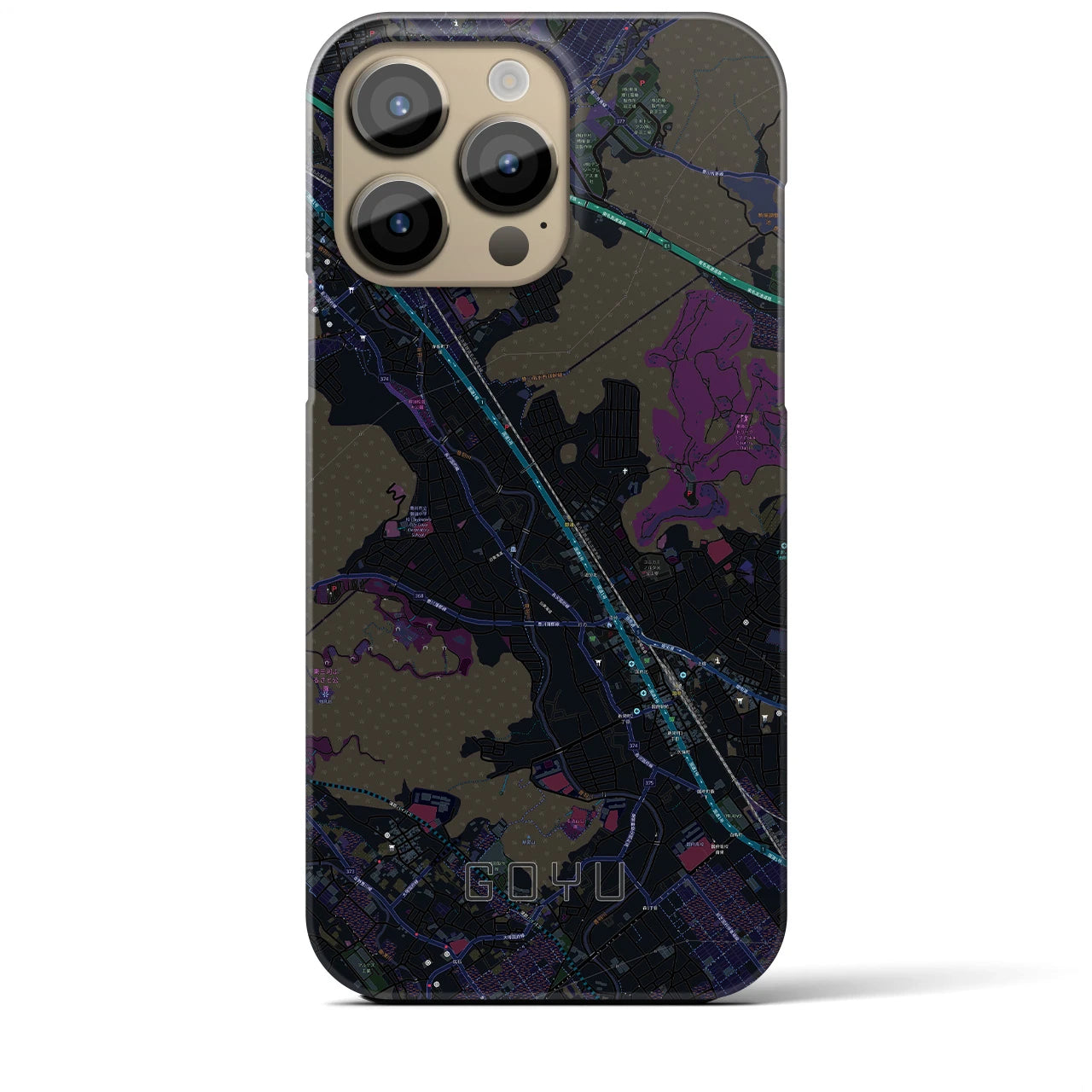 【御油(愛知県)】地図柄iPhoneケース(バックカバータイプ)