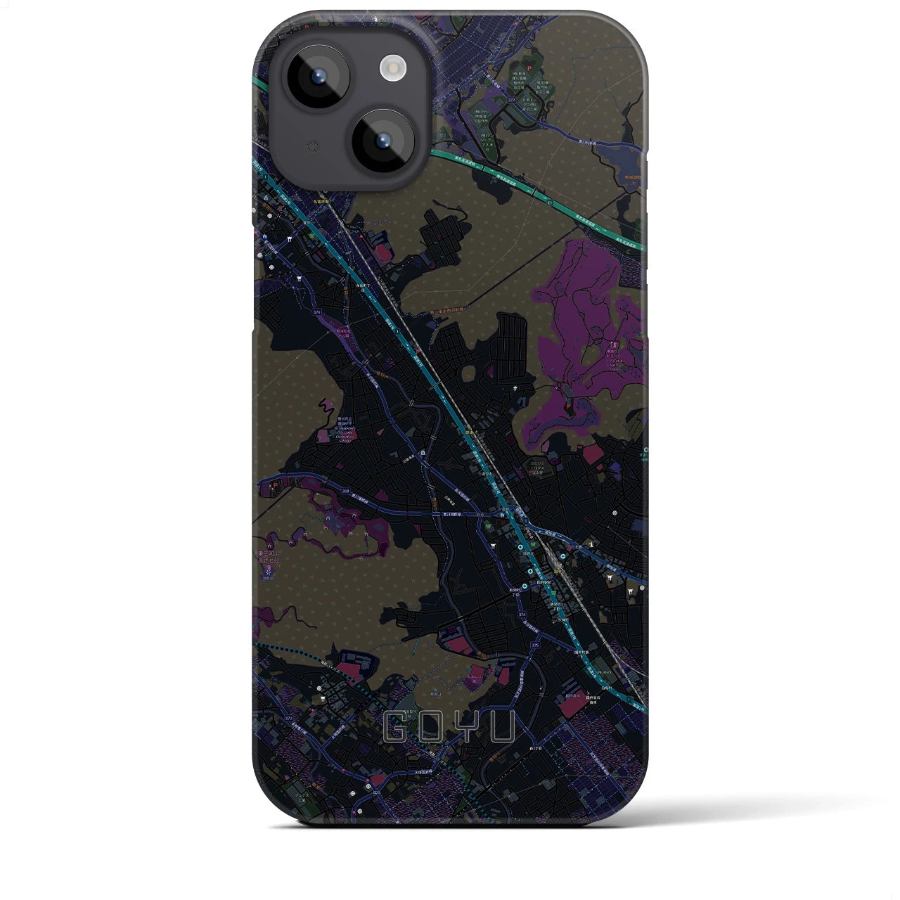 【御油(愛知県)】地図柄iPhoneケース(バックカバータイプ)