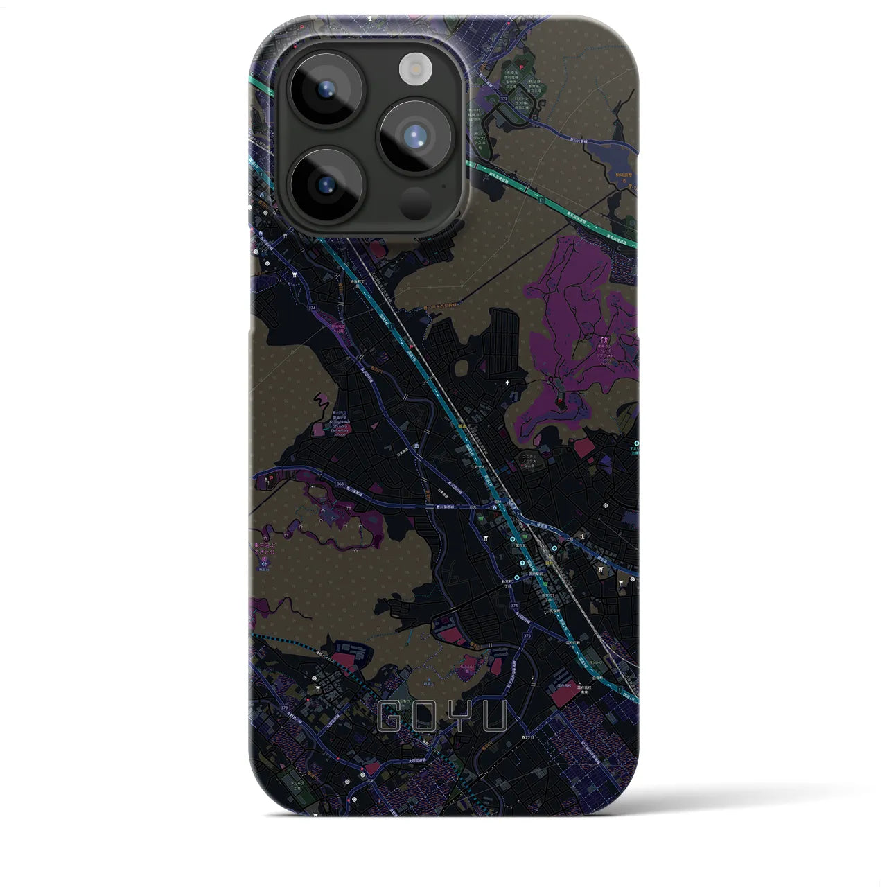 【御油(愛知県)】地図柄iPhoneケース(バックカバータイプ)