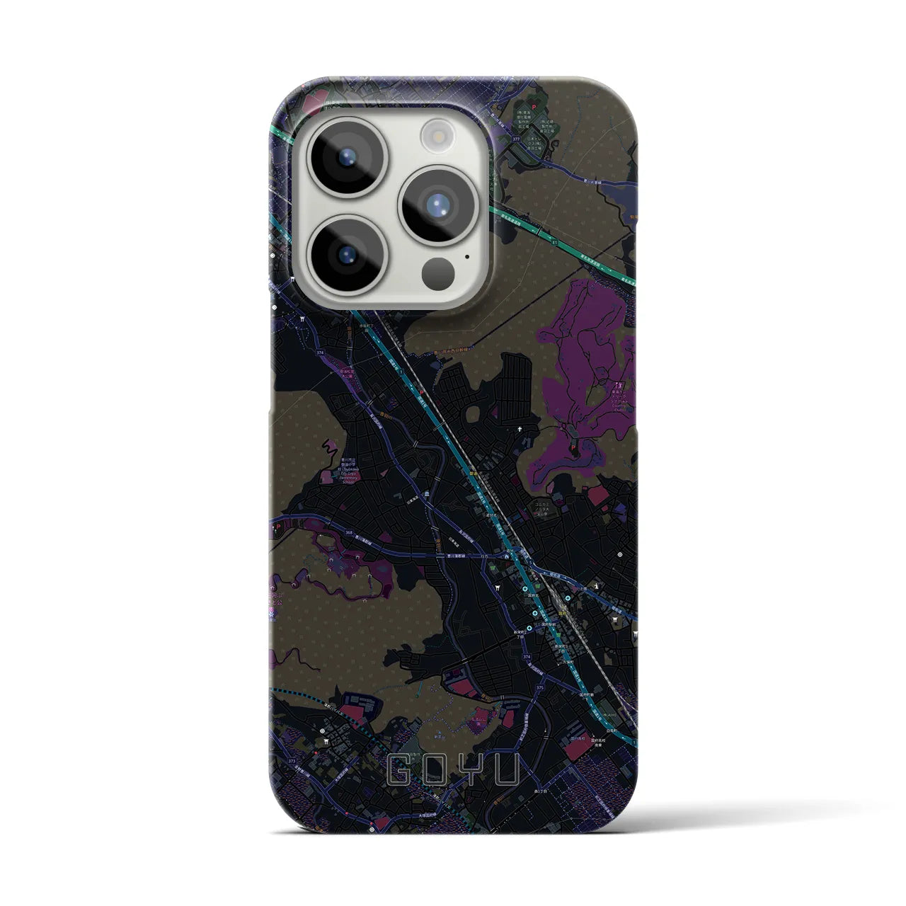 【御油(愛知県)】地図柄iPhoneケース(バックカバータイプ)