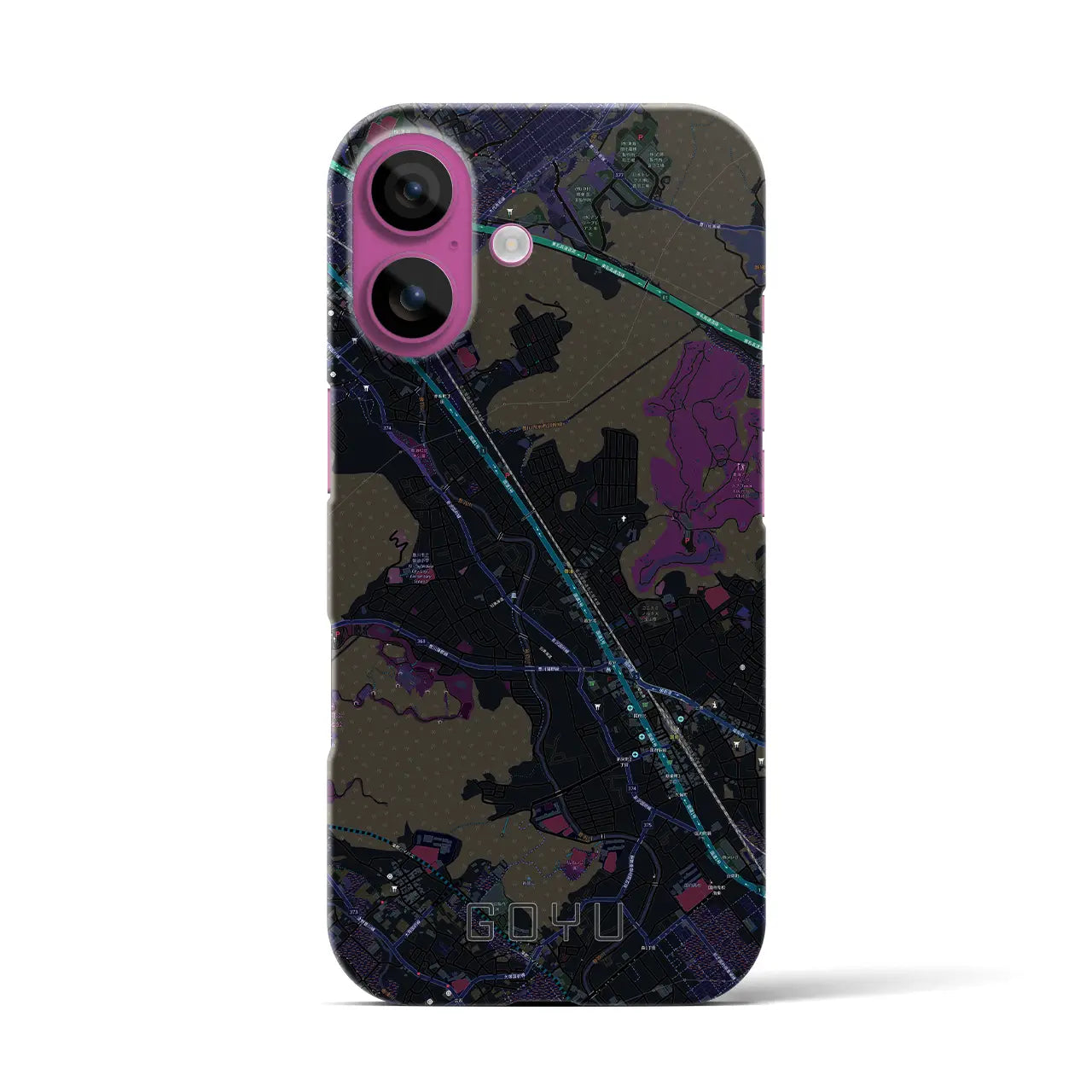 【御油(愛知県)】地図柄iPhoneケース(バックカバータイプ)