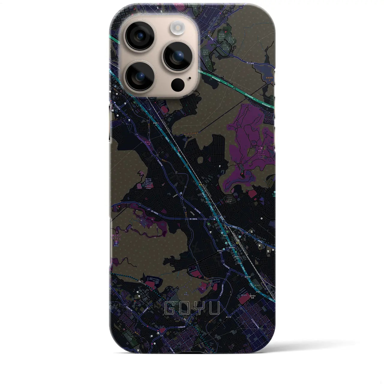 【御油(愛知県)】地図柄iPhoneケース(バックカバータイプ)