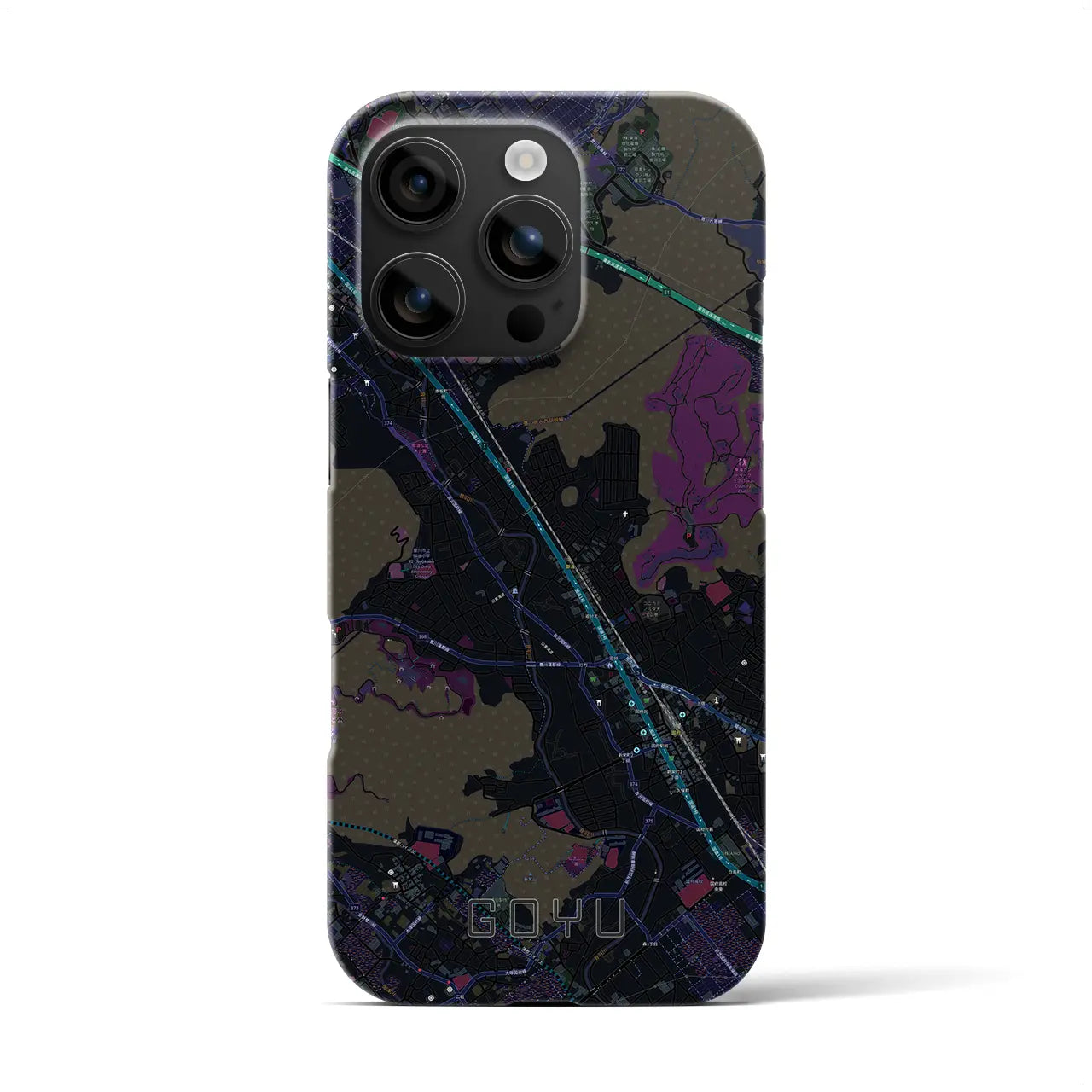 【御油(愛知県)】地図柄iPhoneケース(バックカバータイプ)