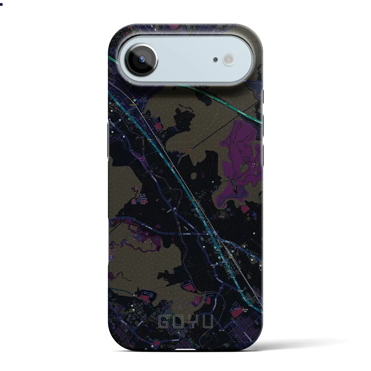 【御油(愛知県)】地図柄iPhoneケース(バックカバータイプ)