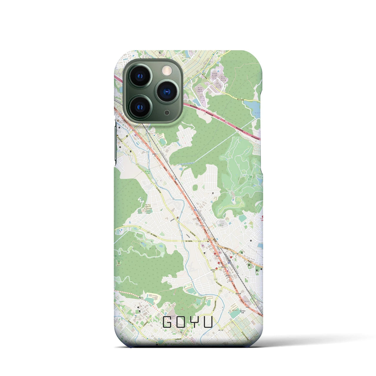 【御油(愛知県)】地図柄iPhoneケース(バックカバータイプ)