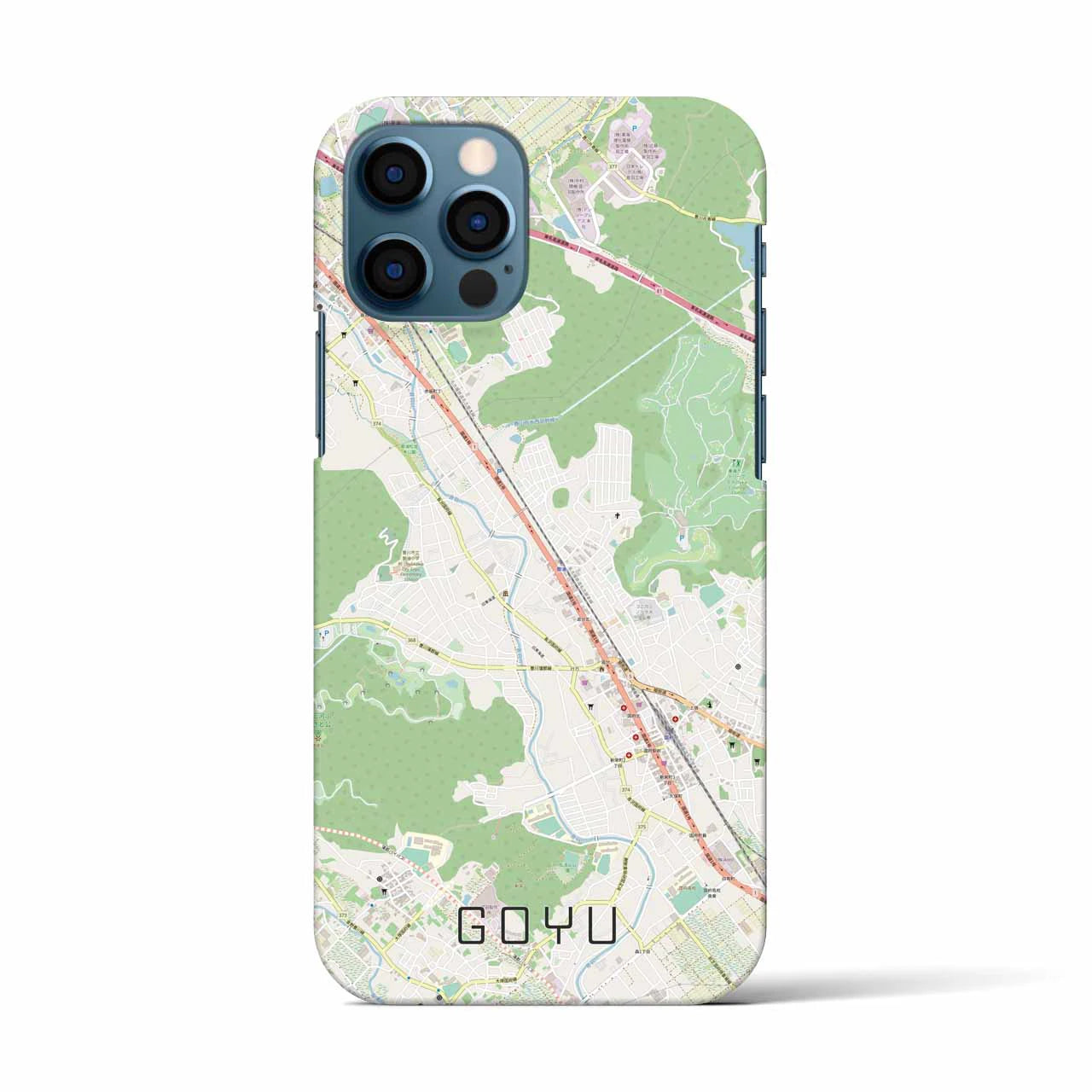 【御油(愛知県)】地図柄iPhoneケース(バックカバータイプ)
