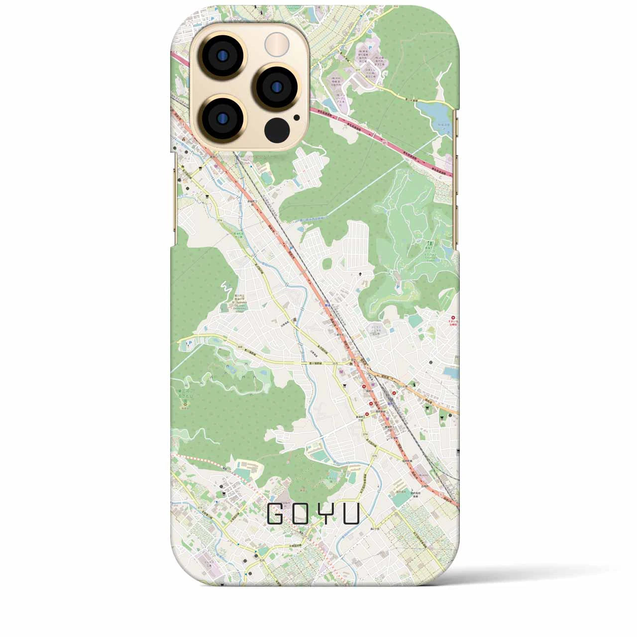 【御油(愛知県)】地図柄iPhoneケース(バックカバータイプ)