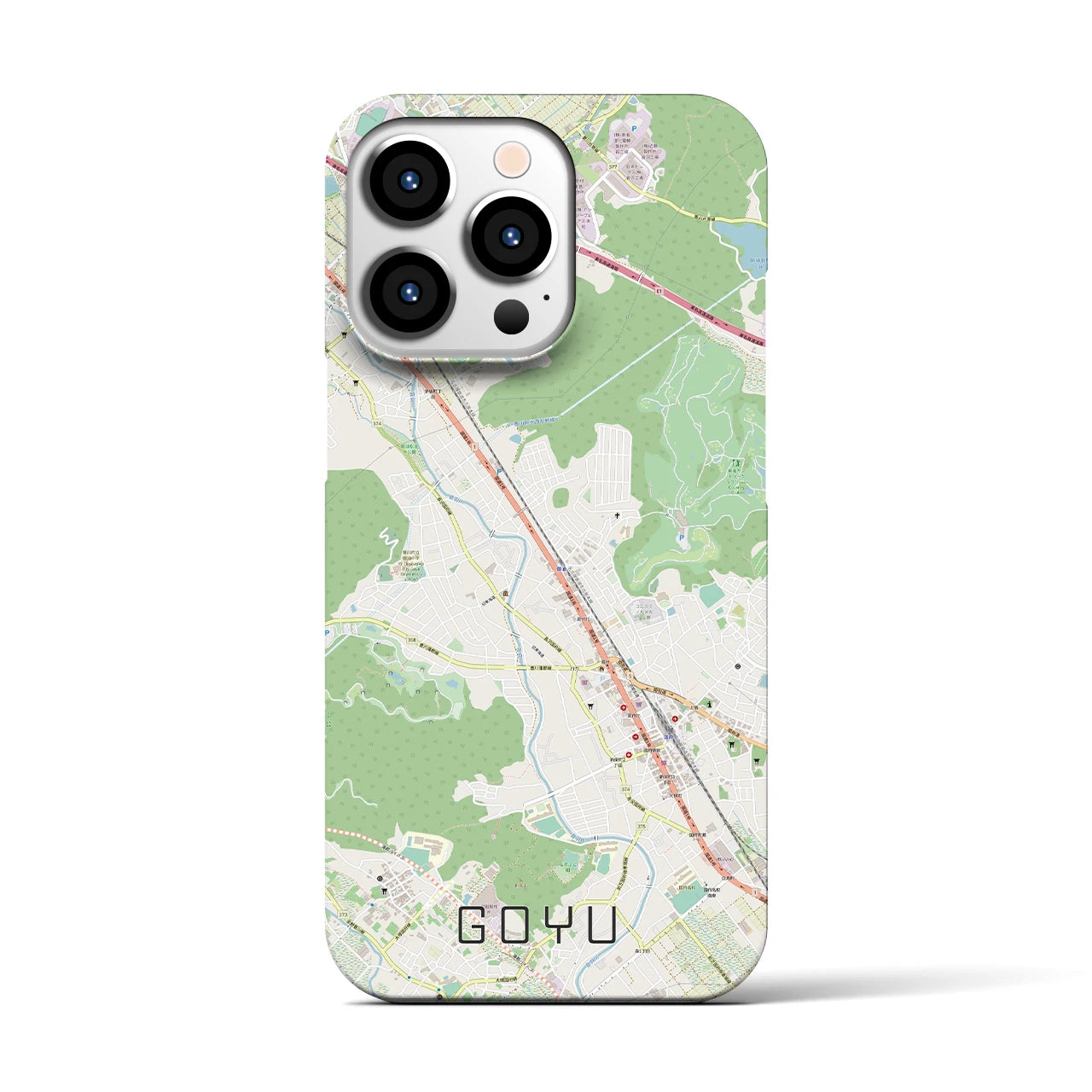 【御油(愛知県)】地図柄iPhoneケース(バックカバータイプ)