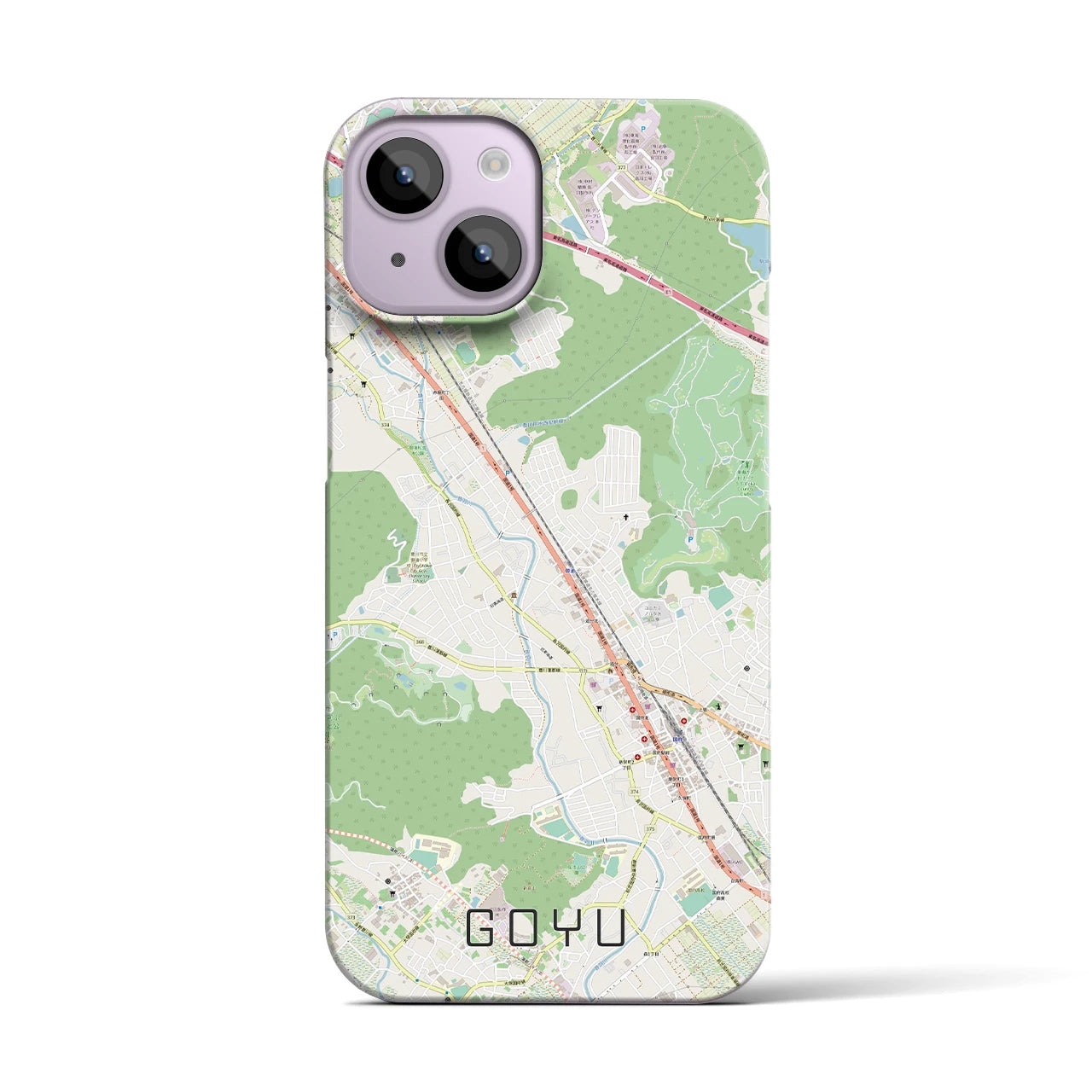 【御油(愛知県)】地図柄iPhoneケース(バックカバータイプ)