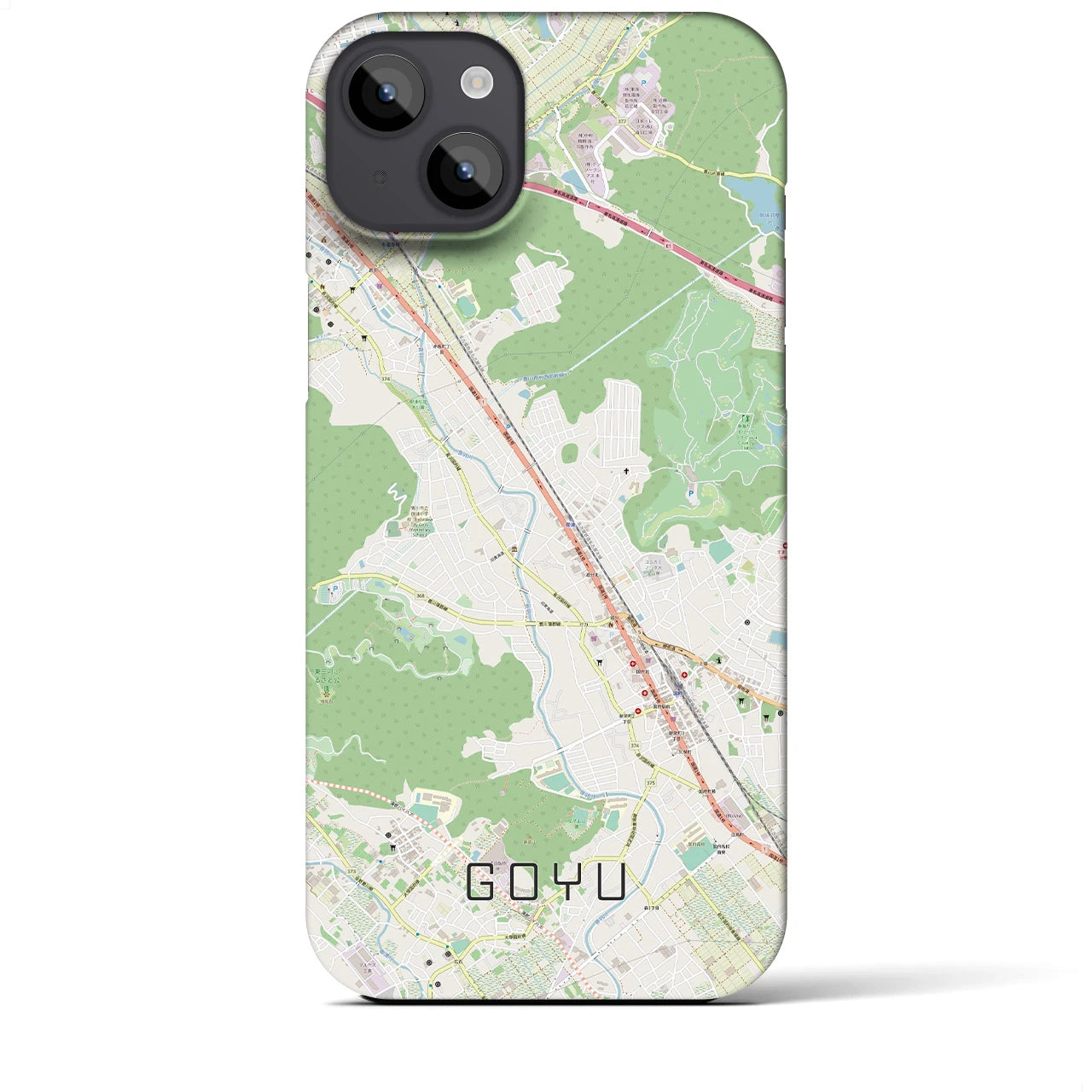 【御油(愛知県)】地図柄iPhoneケース(バックカバータイプ)