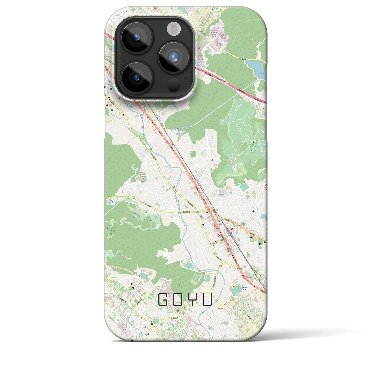 【御油(愛知県)】地図柄iPhoneケース(バックカバータイプ)