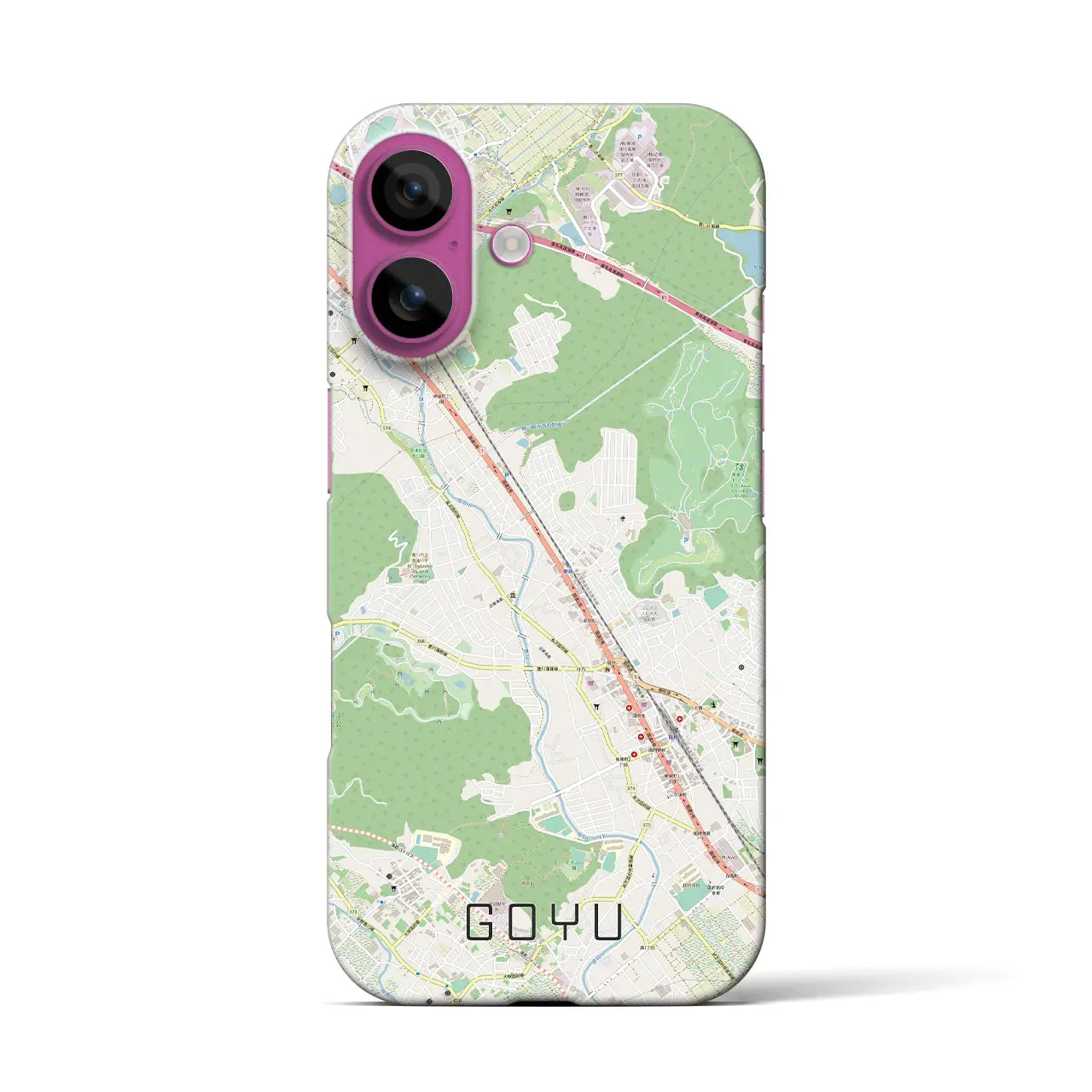 【御油(愛知県)】地図柄iPhoneケース(バックカバータイプ)