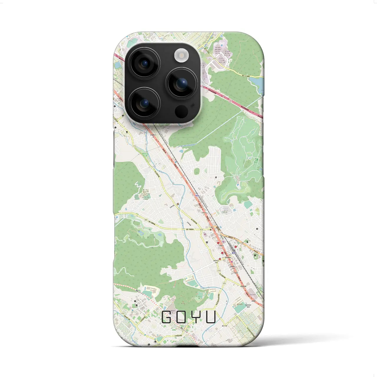 【御油(愛知県)】地図柄iPhoneケース(バックカバータイプ)