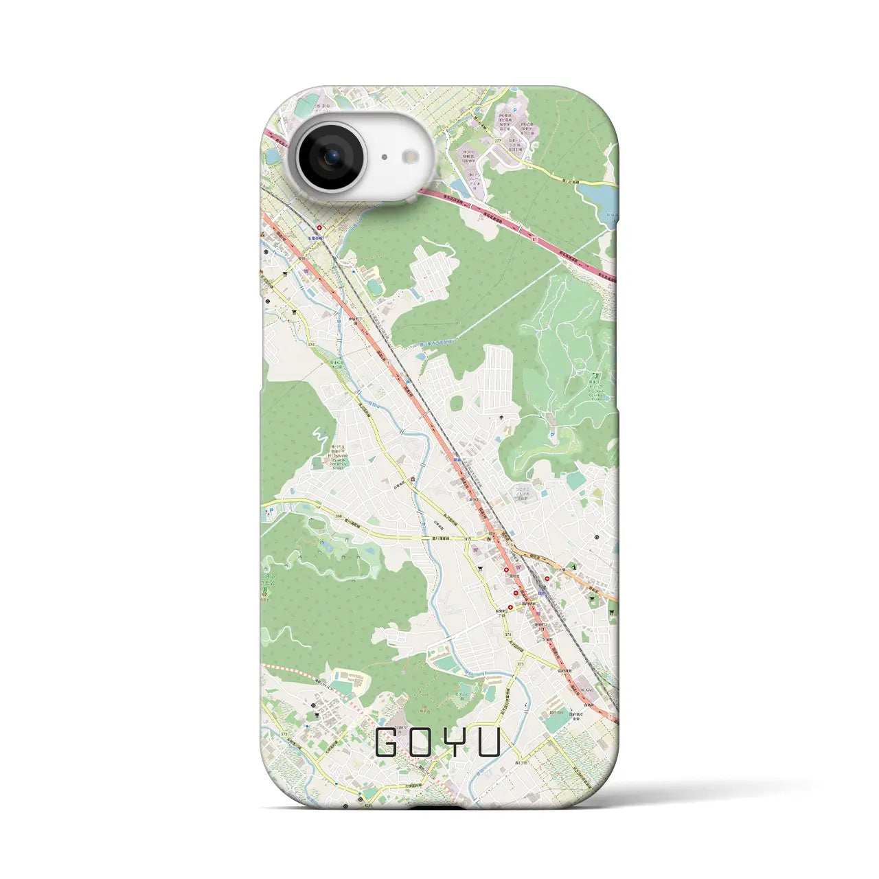 【御油(愛知県)】地図柄iPhoneケース(バックカバータイプ)