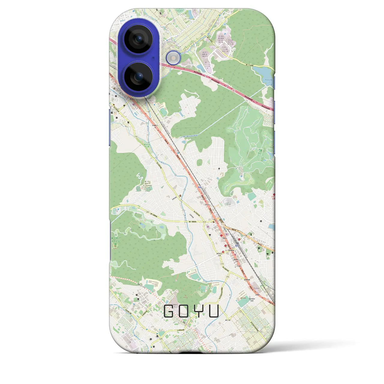 【御油(愛知県)】地図柄iPhoneケース(バックカバータイプ)ナチュラル・iPhone 16 Pro Max 用