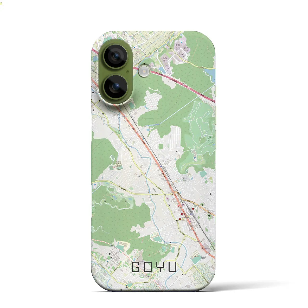 【御油(愛知県)】地図柄iPhoneケース(バックカバータイプ)ナチュラル・iPhone 17 Pro Max 用