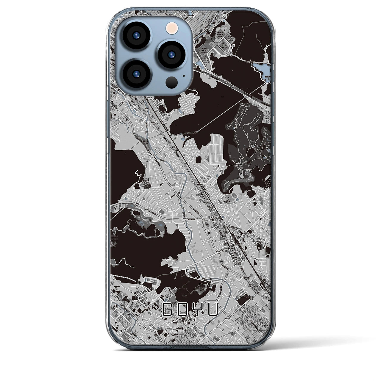 【御油(愛知県)】地図柄iPhoneケース(クリアタイプ)