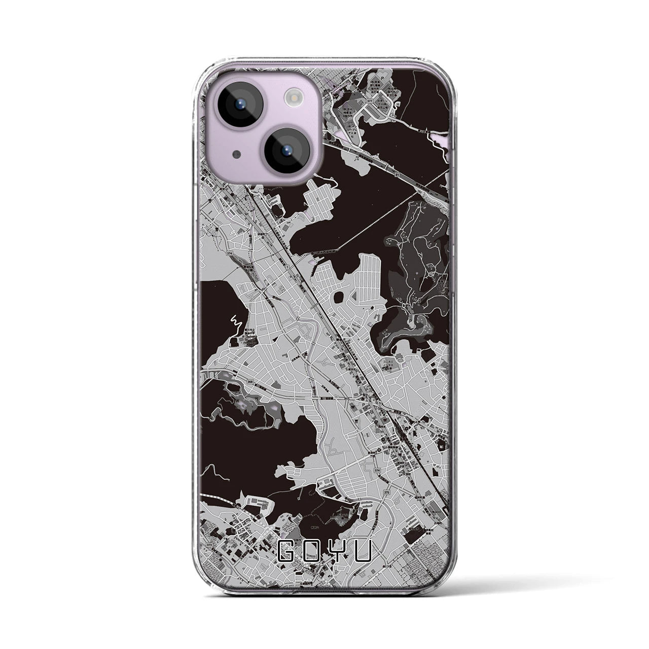 【御油(愛知県)】地図柄iPhoneケース(クリアタイプ)