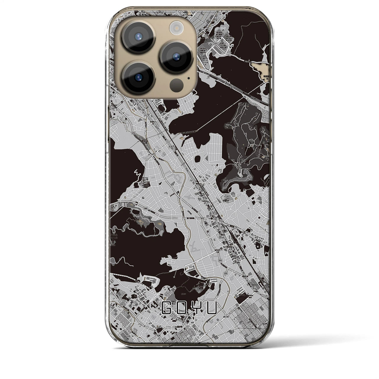 【御油(愛知県)】地図柄iPhoneケース(クリアタイプ)