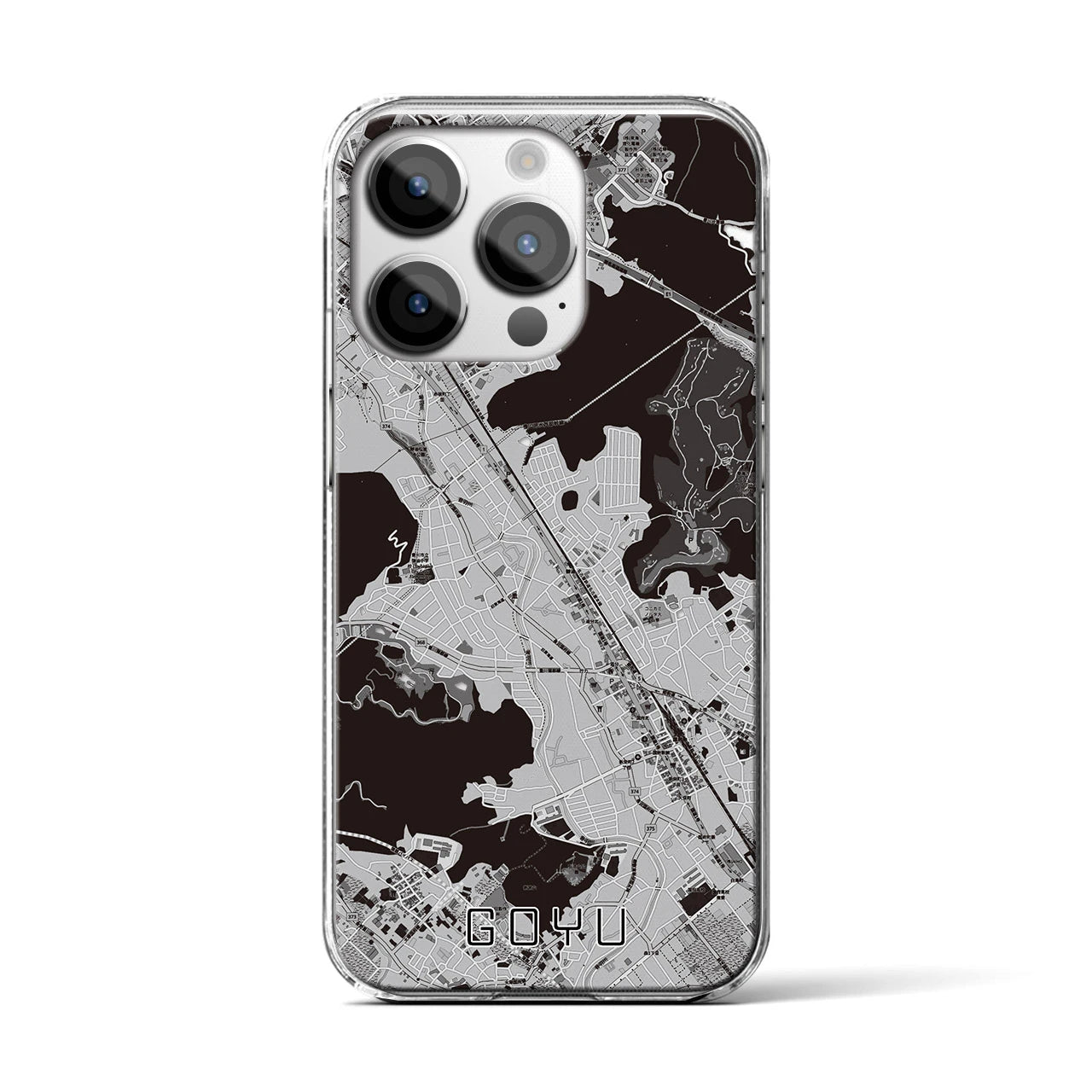 【御油(愛知県)】地図柄iPhoneケース(クリアタイプ)