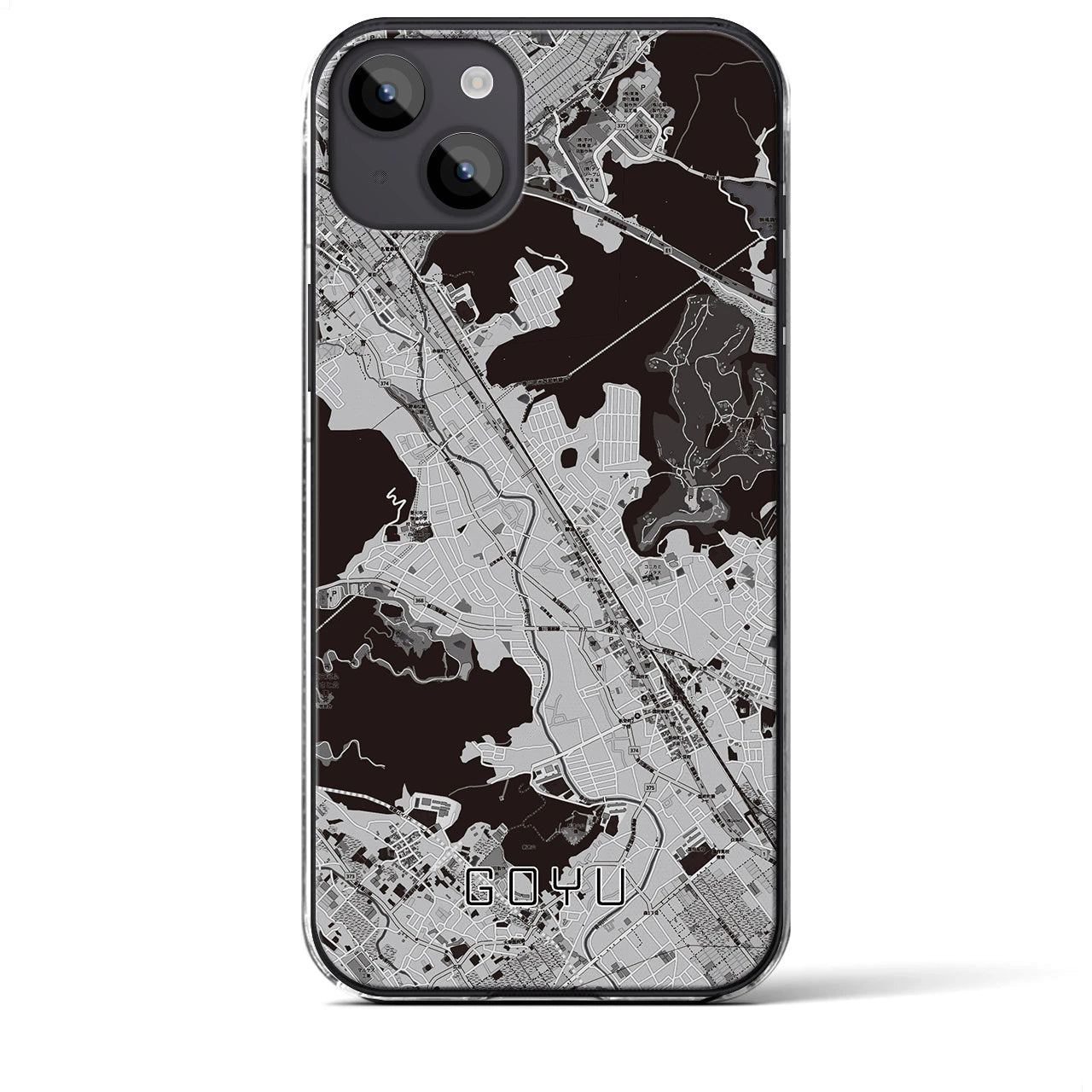 【御油(愛知県)】地図柄iPhoneケース(クリアタイプ)